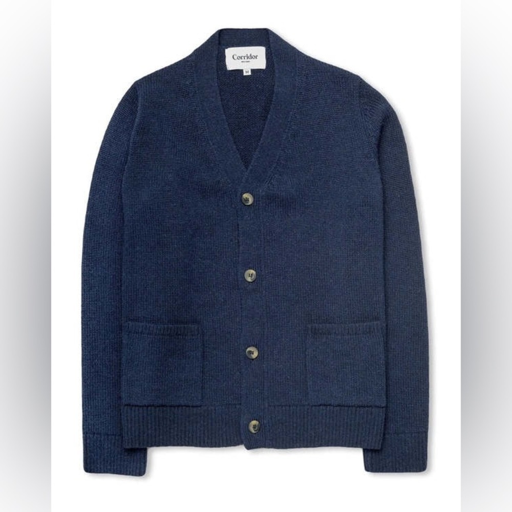 Corridor New York Men’s Cardigan -  Wool and Baby Alpaca - Picture 2 of 13